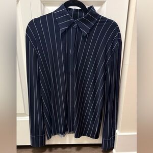 Norma Kamali Navy Stripe Top S
